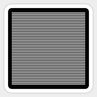 boogie stripes - black & white Sticker